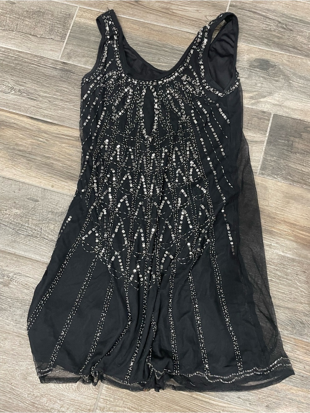 Angie Black Sequin-Embellished Dress